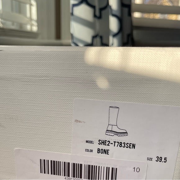 🤍NWT 3.1 Phillip Lim Kate Lug-sole Tube Boots in leather white black, 39, 9 US - Picture 12 of 16